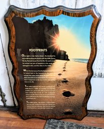 'Footprints In The Sand' Large Wall Plaque