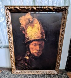 Vintage Framed 1950's Rembrandt  'The Man With The Golden Helmet' Print