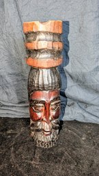 Hand Carved Vintage Jamaican Wood Totem