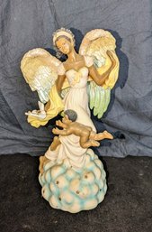 Porcelain Angel With Child Music Box