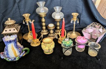 Lot # 5 - Total Of 12 Various Candle Holders