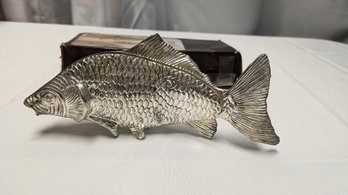 Vintage Silver Plate Fish Shaped Napkin Holder
