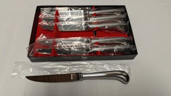 Vintage Set Of (6) Hoffritz Stainless Steak Knives #53-84900