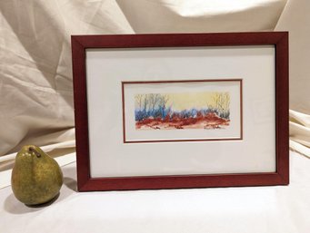 #3. Framed And Matted Landscape Watercolor By Marcia Mohl