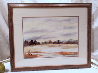 #4. Framed And Matted Landscape Watercolor By Marcia Mohl Titled Hilton Head Beach