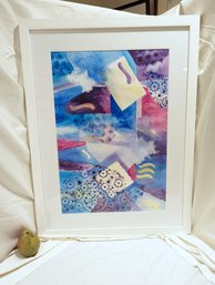 #13. Framed And Matted Abstract Watercolor Painting By Marcia Mohl