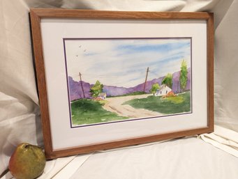 #19. Framed And Matted Landscape Watercolor By Marcia Mohl Titled Spring Tranquility