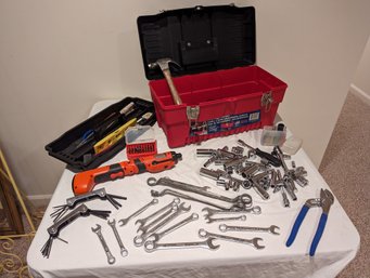 Stack-on Tool Box Loaded With Tools