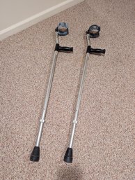 Pair Of Adjustable Arm Crutches