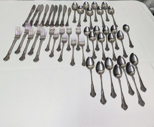 Orleans Silver Stainless, Japan, Flatware Set - (Incomplete Set) - (46) Pieces