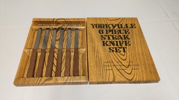 Yorkville 6 Piece Stainless & Wood Handle Steak Knife Set