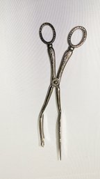 Vintage Silver Plate Tongs With Ornate With Pastry Server Side - ( 1of 2 )