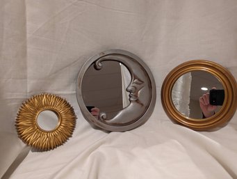 Collection Of Three Round Mirrors