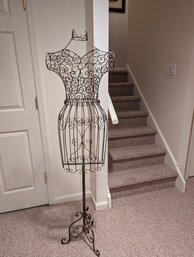 Metal Jewelry Hanging Dress Form Wit Ha Gold Tone Finish