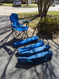 Collection Of Five Traveling Folding Chairs