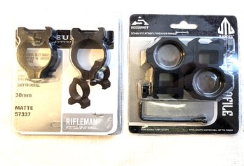 2 Pairs Of Scope Mount Rings New In Packaging