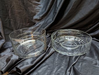 Two Crystal Serving Bowls