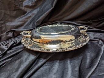 Silver Plated Lidded Serving Bowl