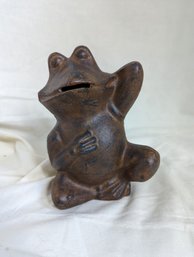 Cast Iron Frog Bank