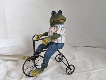 Decorative Frog On A Tricycle