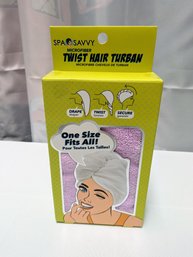 Spa Savvy Microfiber Twist Hair Turban - New In Package