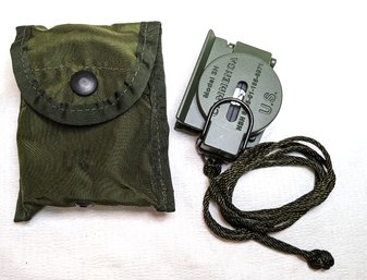 Cammenga 3H Tritium Lensatic Compass Olive Drab With Lanyard And Case