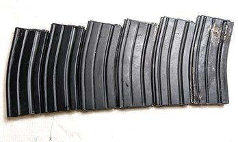 6 Airsoft Replica Mags M4 Style Metal