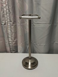 Brushed Chrome Standing Toilet Paper Holder