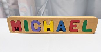 Name 'Michael' Wooden Puzzle