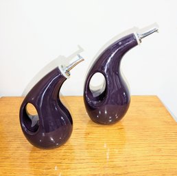 Rachael Ray Eggplant Color Oil & Vinegar Bottles