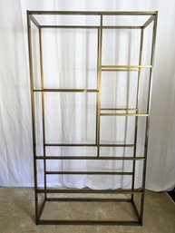 1970's MCM Milo Baughman Glass & Brass Etagere