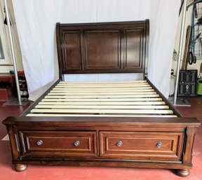 Ashley Queen Porter Sleigh Bed With 2 Drawer Storage