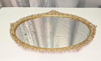 Vintage Gold Mirrored Ornate Vanity Tray