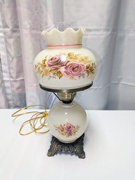 Vintage Gone With The Wind 3 Way Lamp Pink Flowers