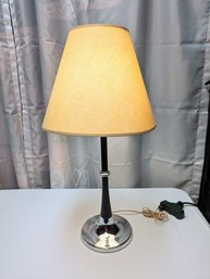 MCM Black & Chrome Table/Desk Lamp With Shade