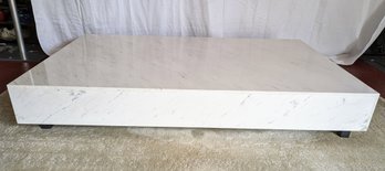 Rove Concepts Liza Italian Carrara Marble Coffee Table