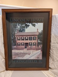 #12. Framed Poster Of Abraham Lincoln's Home In Spring Field, IL