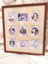 #28. Framed & Matted Red Sox Base Ball Cards Of Ted Williams
