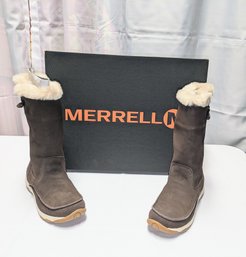 Merrell Approach Sage  Waterproof, Lined Boots Brand New In Box , Espresso Color- Size 8.5