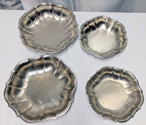 Set Of 4 Vintage Oneida USA Silver-plate Serving Dishes