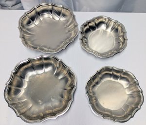 Set Of 4 Vintage Oneida USA Silver-Plate Serving Dishes