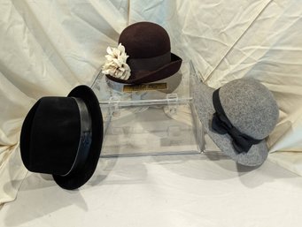 Collection Of Three Felted Wool Hats #3