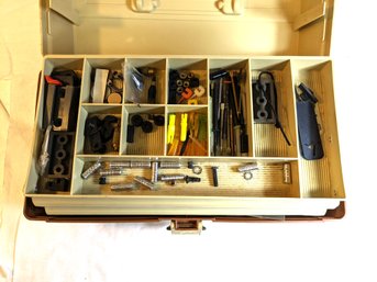 Tackle Box Full Of Archery Supplies And Parts