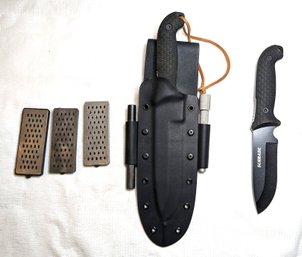 2 Knives Schrade Knife  Frontier And Diamond Sharpening Stones