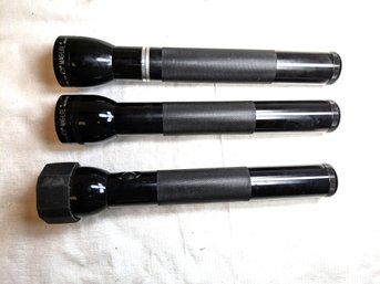 3 13' Maglite Heavy Duty Flashlights