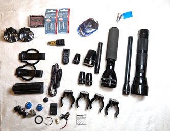 Lot Of Maglite Flashlight Parts And Pieces