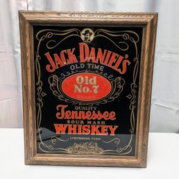 Vintage MCM Jack Daniel's Whiskey Bar Pub Reverse Glass Sign