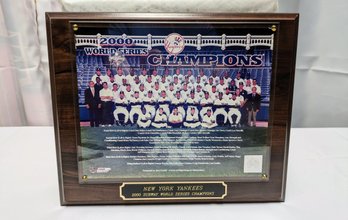 2000 Subway Series N.Y. Yankees World Series Champs Picture Wood Plaque