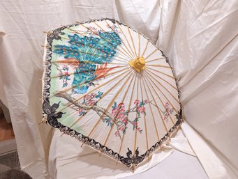 Vintage Asian Rice Paper Parasol