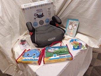 Graco Car Seat Booster And 3 Baby Toys